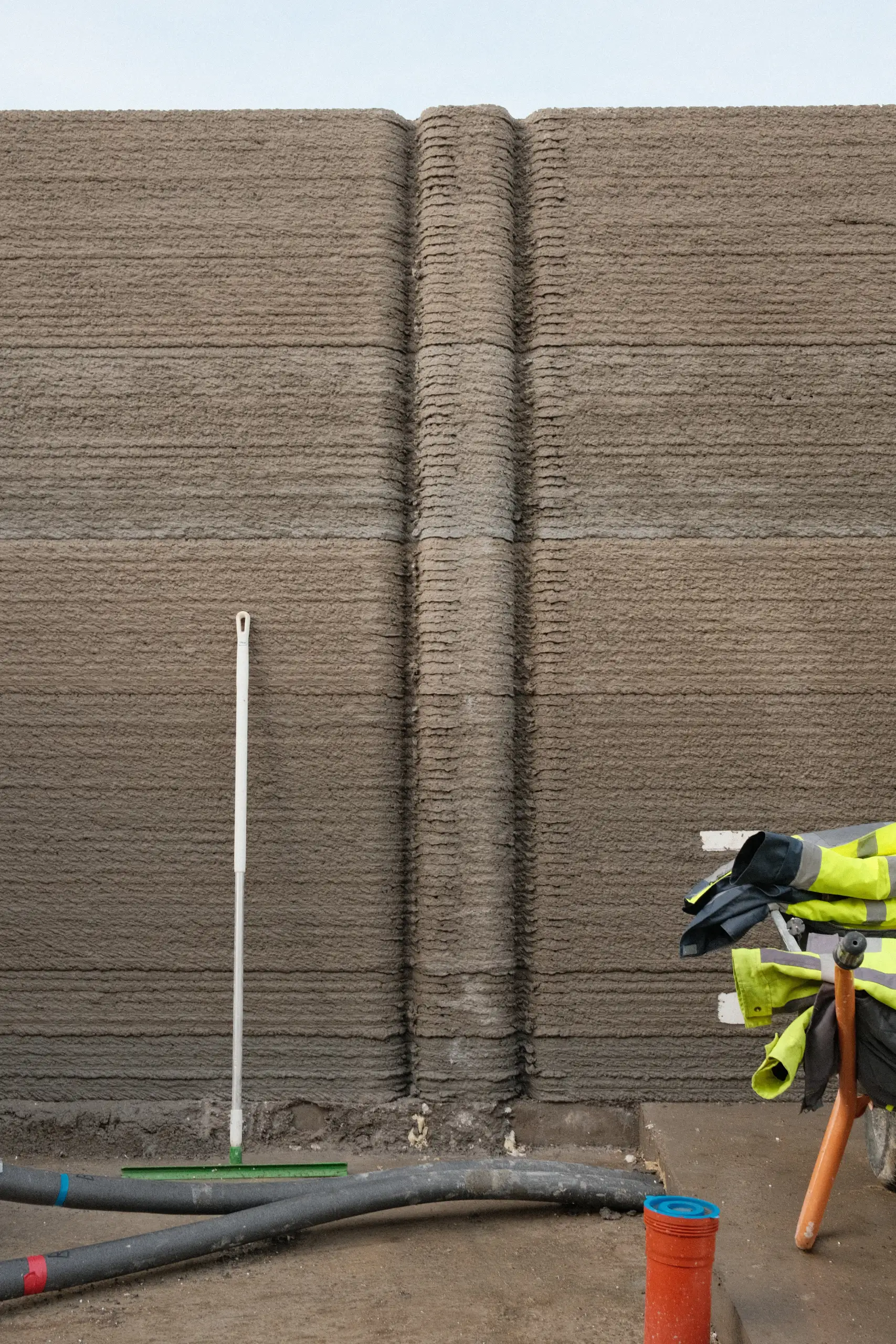 Image of 3D-printed concrete layers