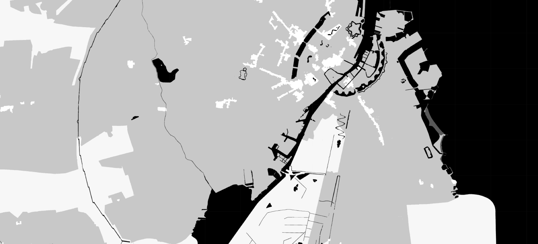 map of copenhagen with a pin on SAGA's offices