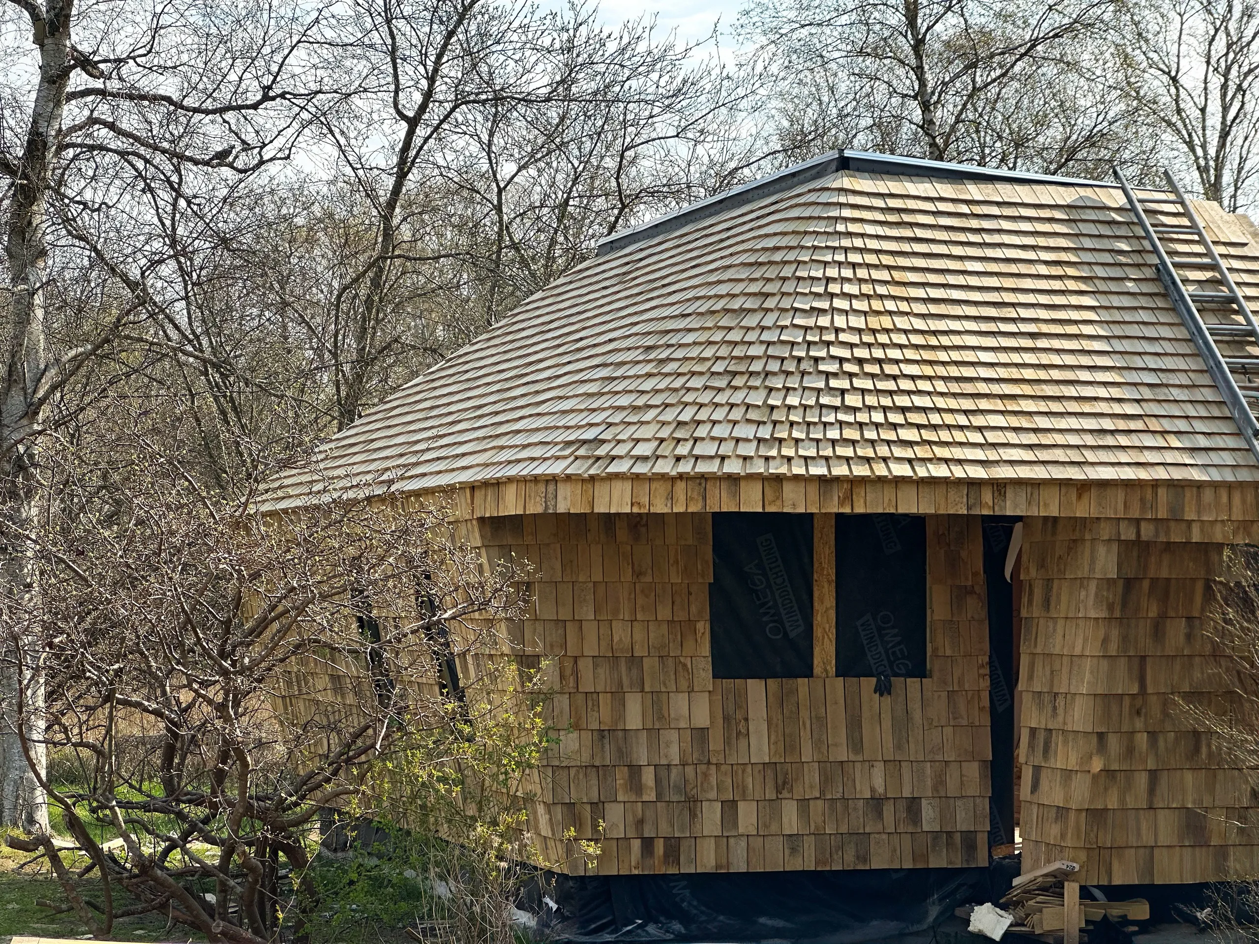 Photo of in progress construction of the Eco Neo house