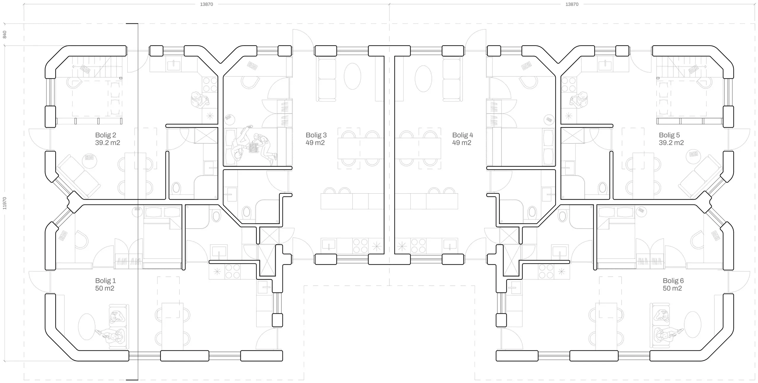 Apartment floorplan drawing