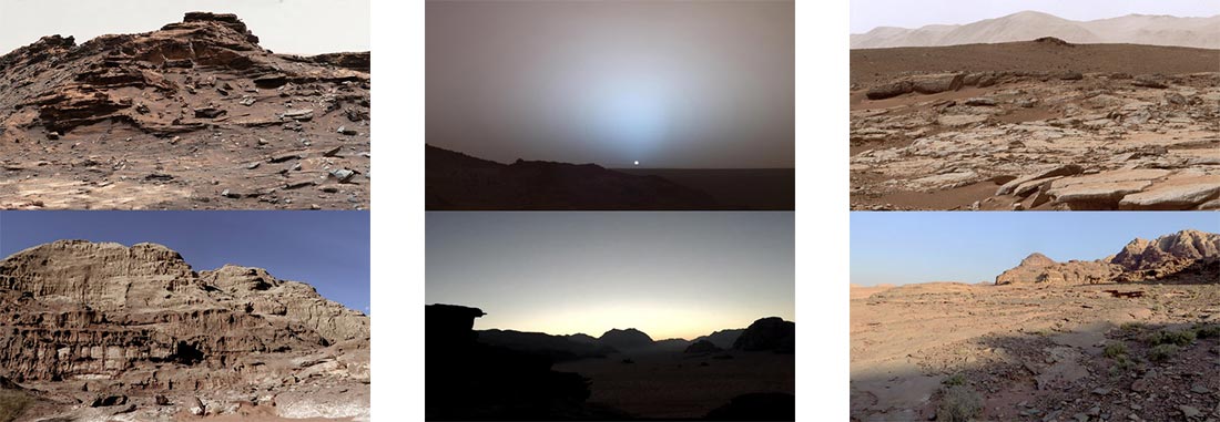 more comparison of the environment of Mars and the Wadi Rum desert. They are very similar visually.